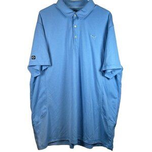 Men's PUMA Light Blue Golf Polo Pullover Iconic S/S Shirt Size XXL EUC #1075
